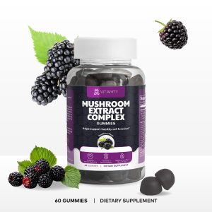 Mushroom Extract Complex Gummies - Brain Focus & Energy Boost